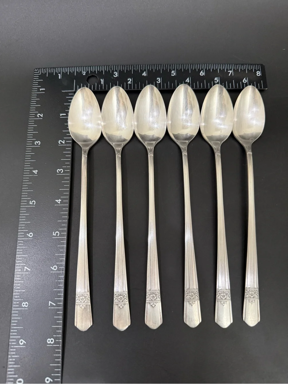 Vintage ONEIDA Simeon & George Rogers Co. Silver Rose Silver-plate Ice Tea Spoon